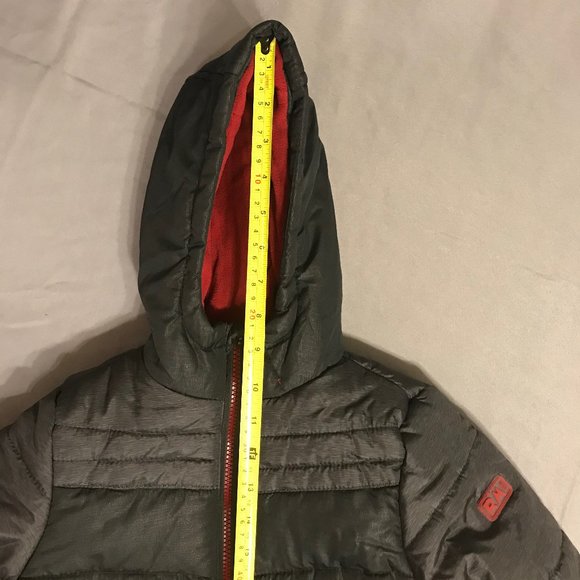 RM 1958 Insulated Hooded Jacket, Black/Red, 4T